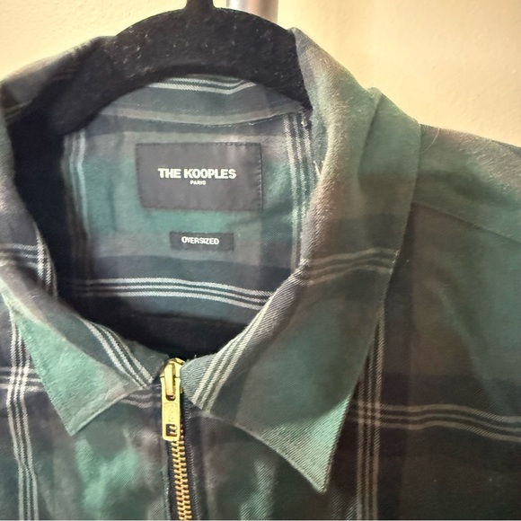 The Kooples Men's Green Plaid Shirt Jacket - Picture 3 of 8